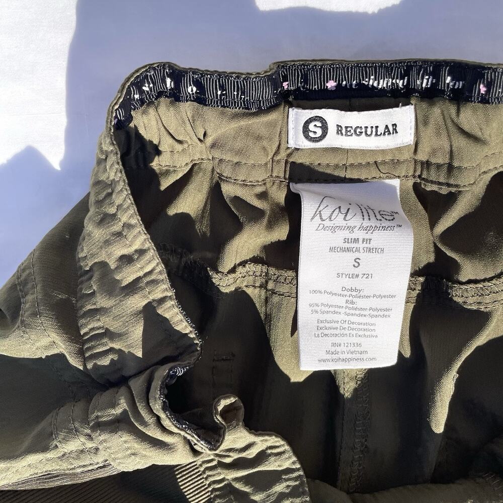 koi Olive Green Straight Leg Scrub Pants - Picture 5 of 5